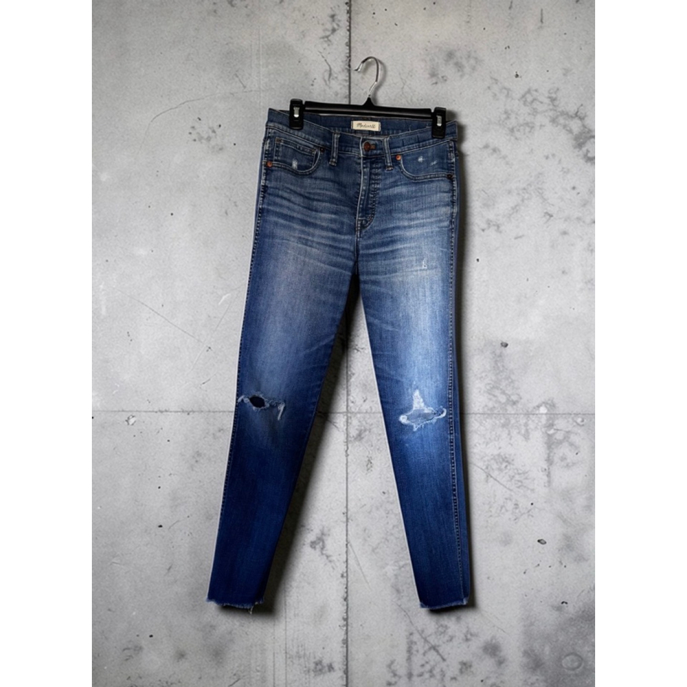 Women's Madewell Blue 9" High-Rise Skinny Jeans Size 27 - Picture 4 of 12